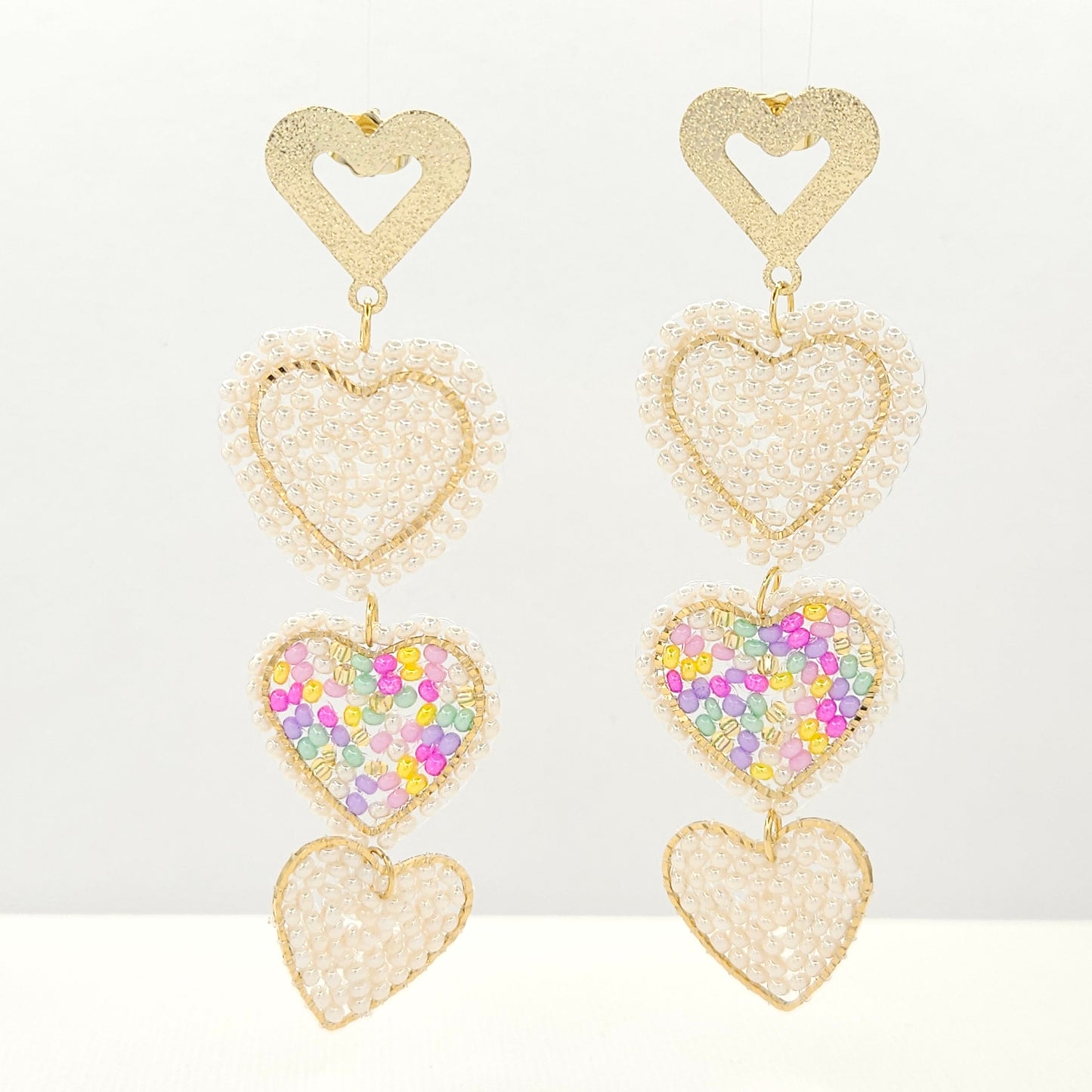 Dangling Hearts Earrings