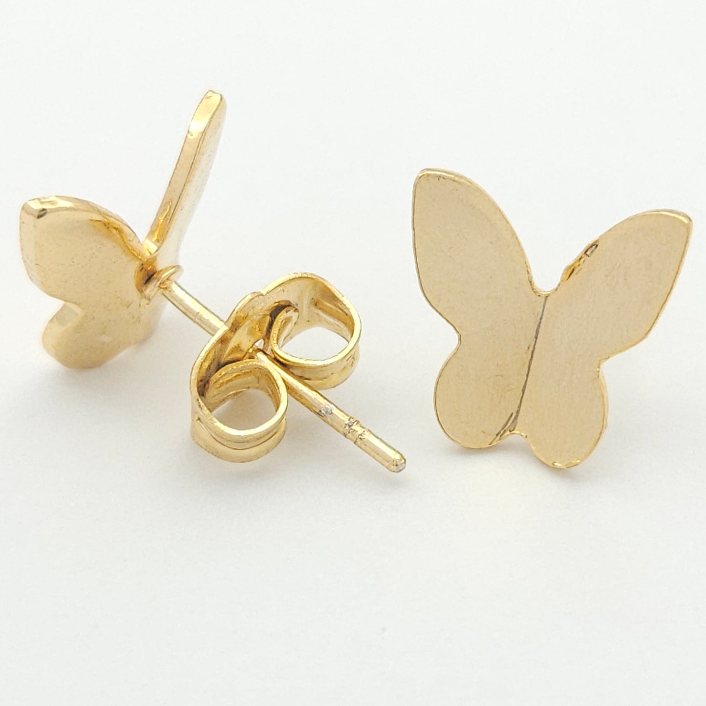 Gold Petit Butterfly Stud Earrings