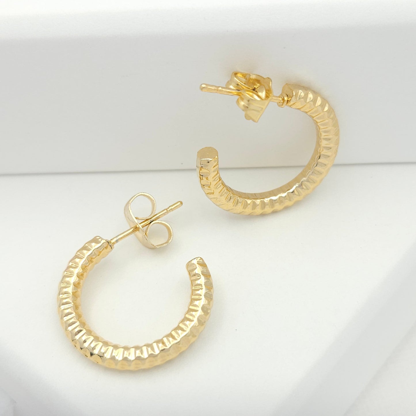 Gold Twisted Hoops
