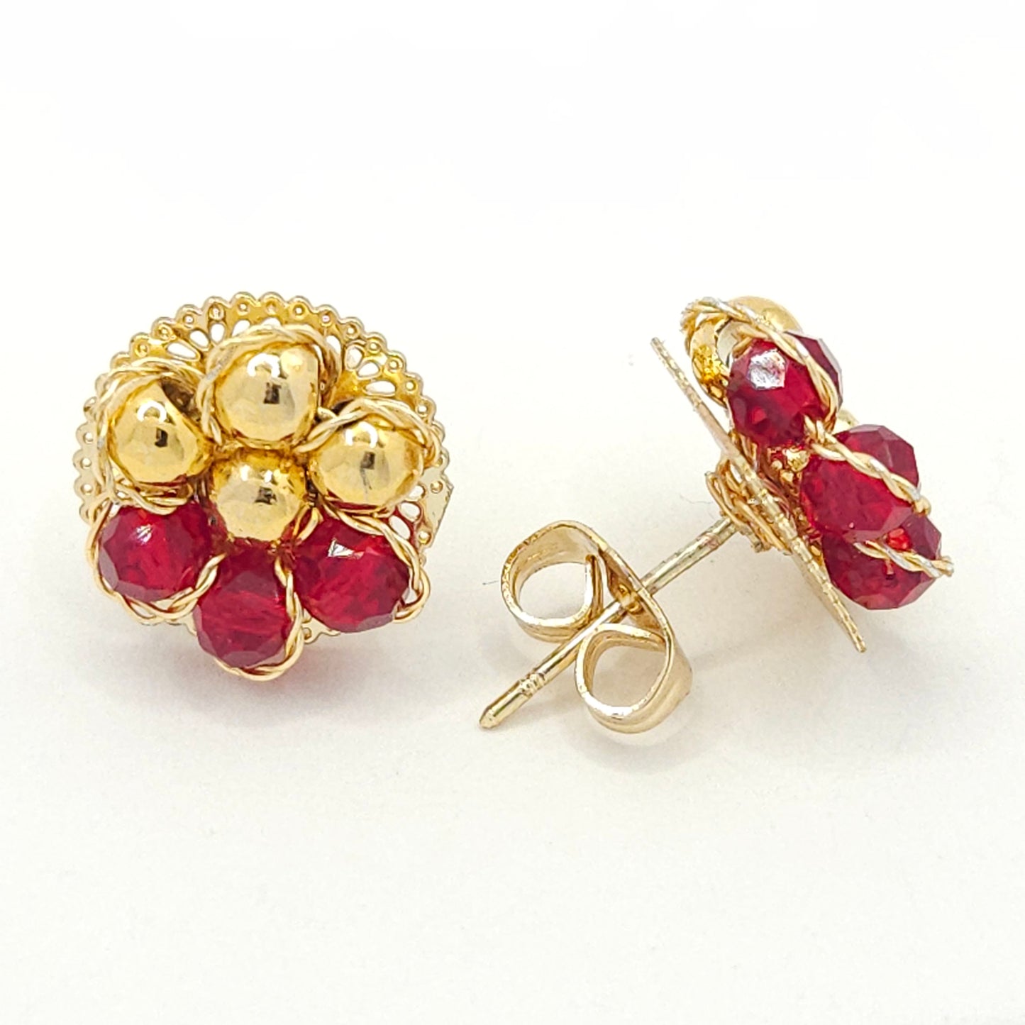 Murano Flower Stud Earrings