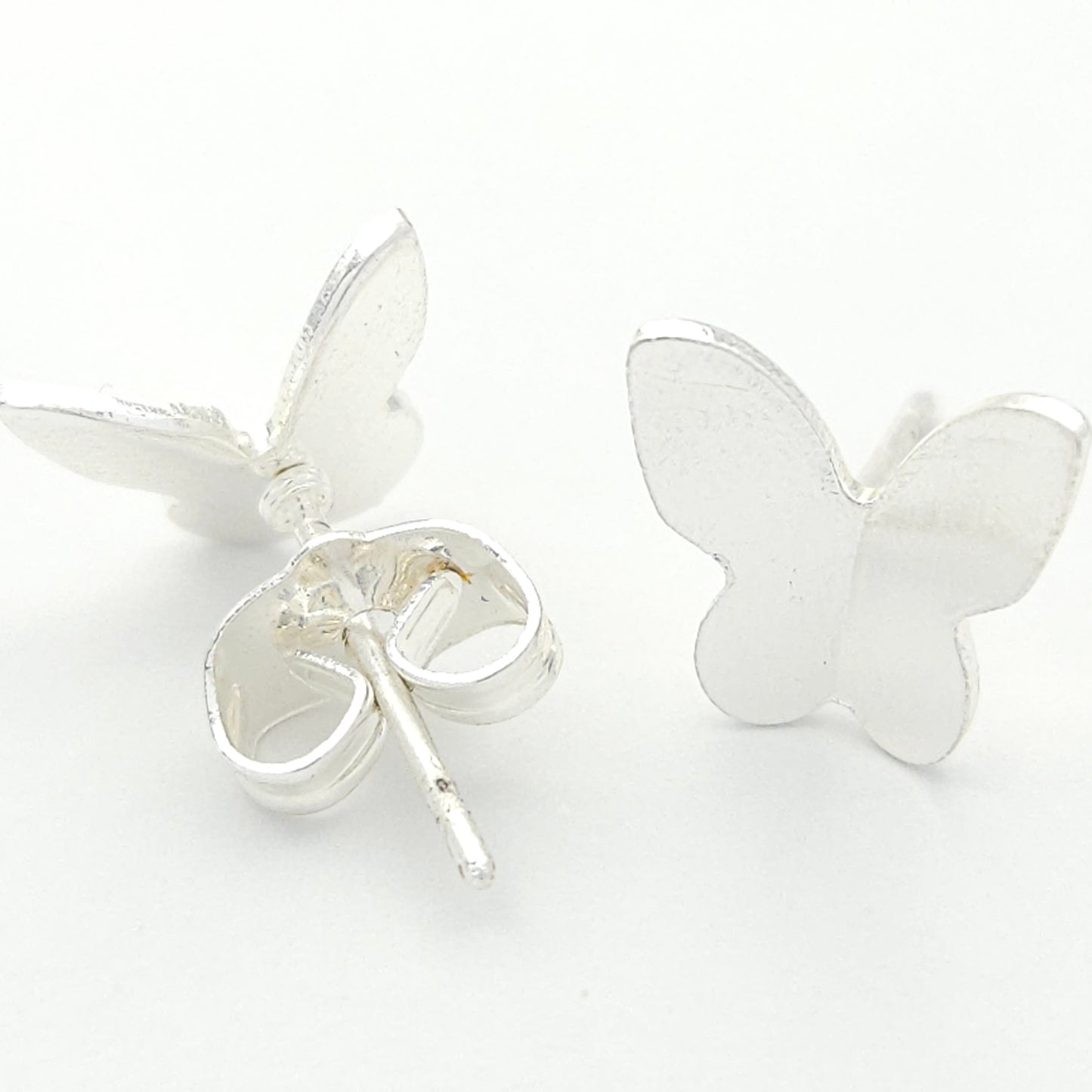 Silver Petit Butterfly Stud Earrings