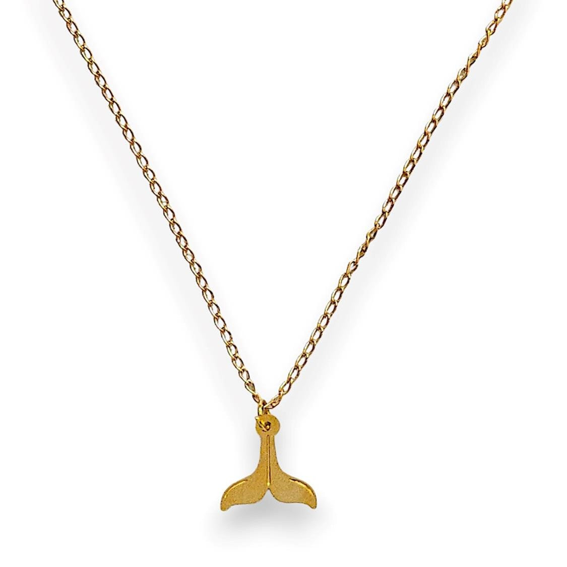Handmade Whale Tail Pendant Necklace