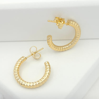 Gold Twisted Hoops