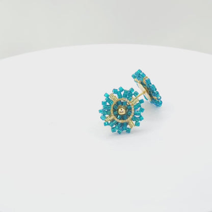 Miyuki Flower Stud Earrings