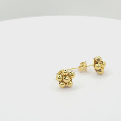 Small Gold Flower Stud Earrings