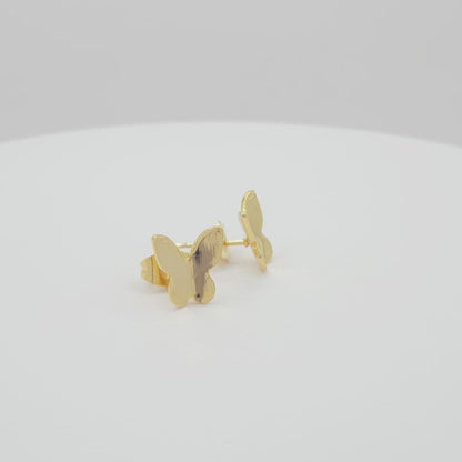 Gold Petit Butterfly Stud Earrings