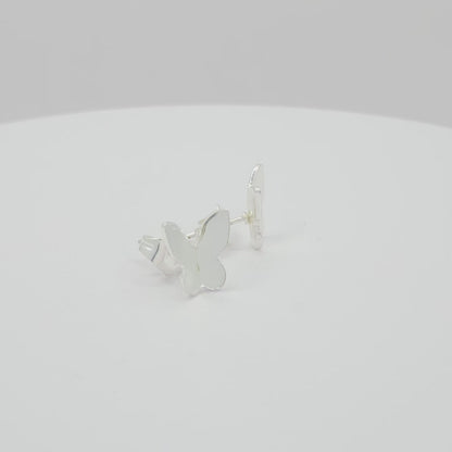 Silver Petit Butterfly Stud Earrings